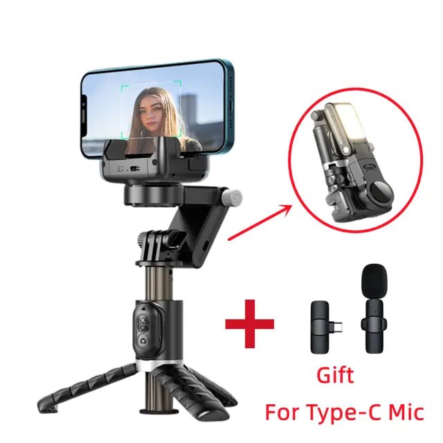 360 Rotation Gimbal Stabilizer Selfie Stick Tripod - NexGen Market