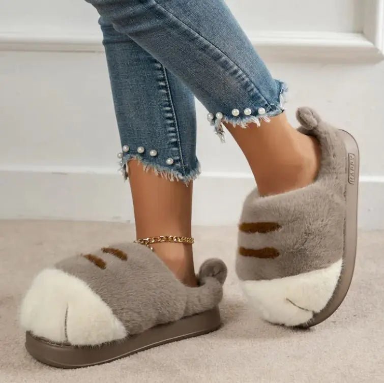 European And American Plus Size Closed Toe Fur Slipper Winter - NexGen Market