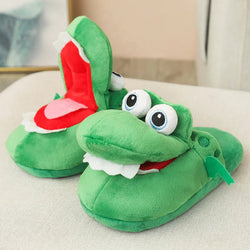 Movable Mouth Alligator Slippers - Cozy Indoor Shoes - NexGen Market