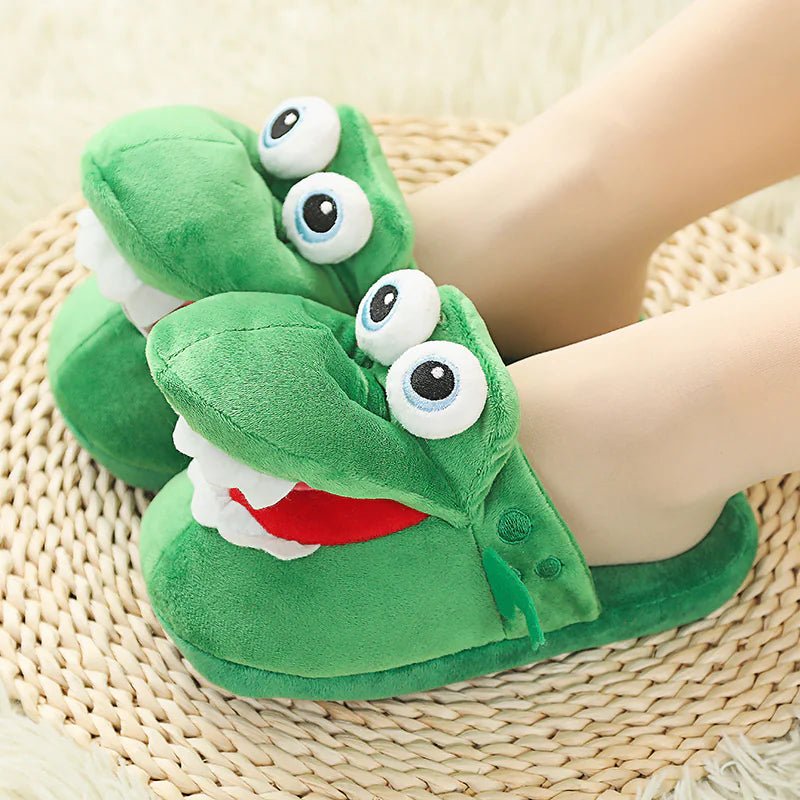 Movable Mouth Alligator Slippers - Cozy Indoor Shoes - NexGen Market