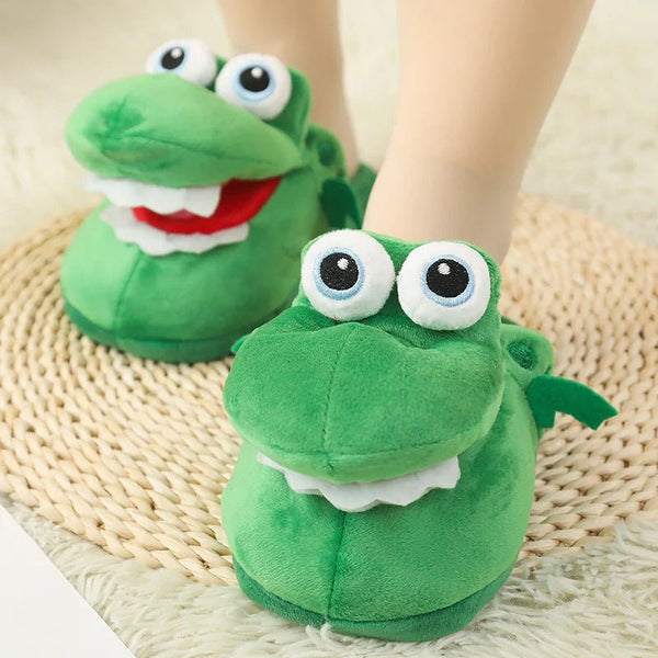 Movable Mouth Alligator Slippers - Cozy Indoor Shoes - NexGen Market