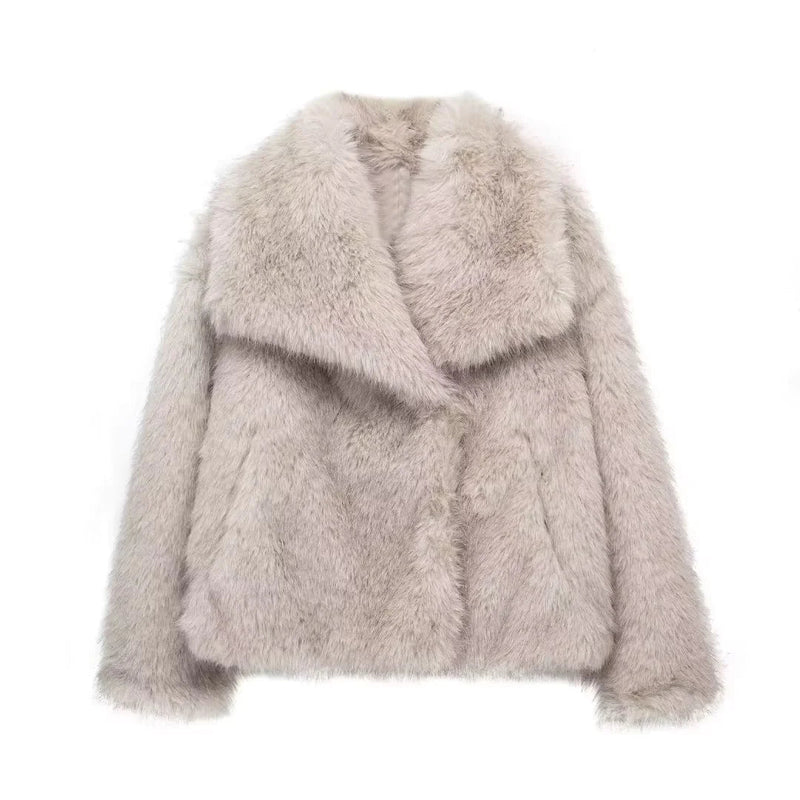 Women's Faux Fox Fur Coat - NexGen Market