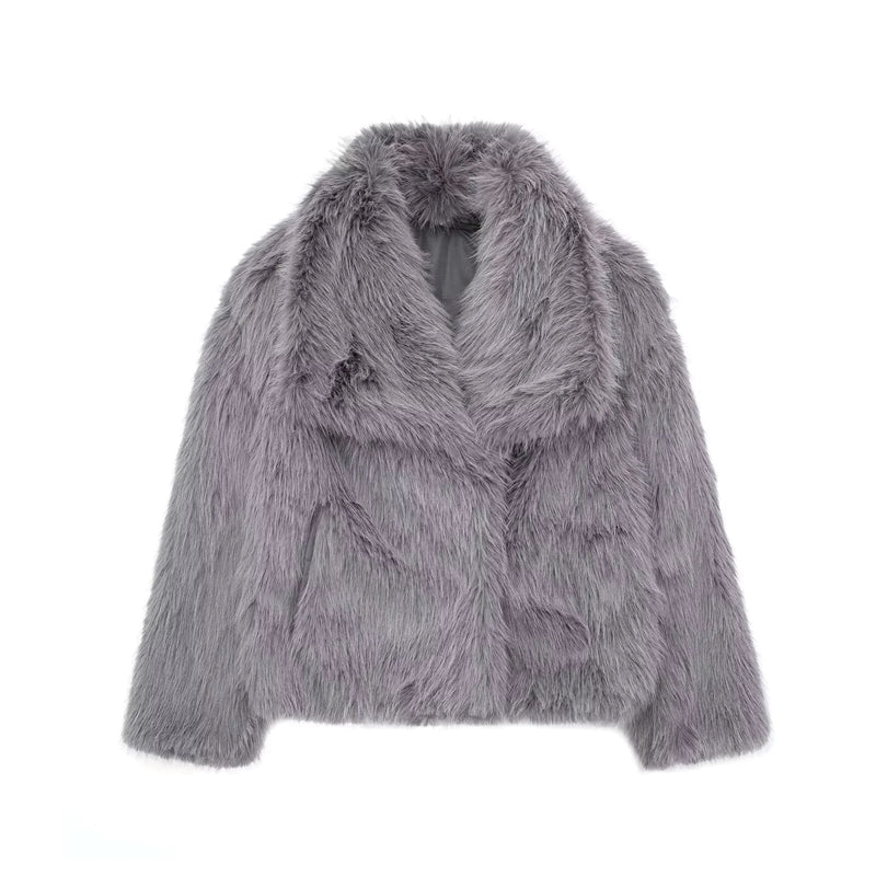 Women's Faux Fox Fur Coat - NexGen Market